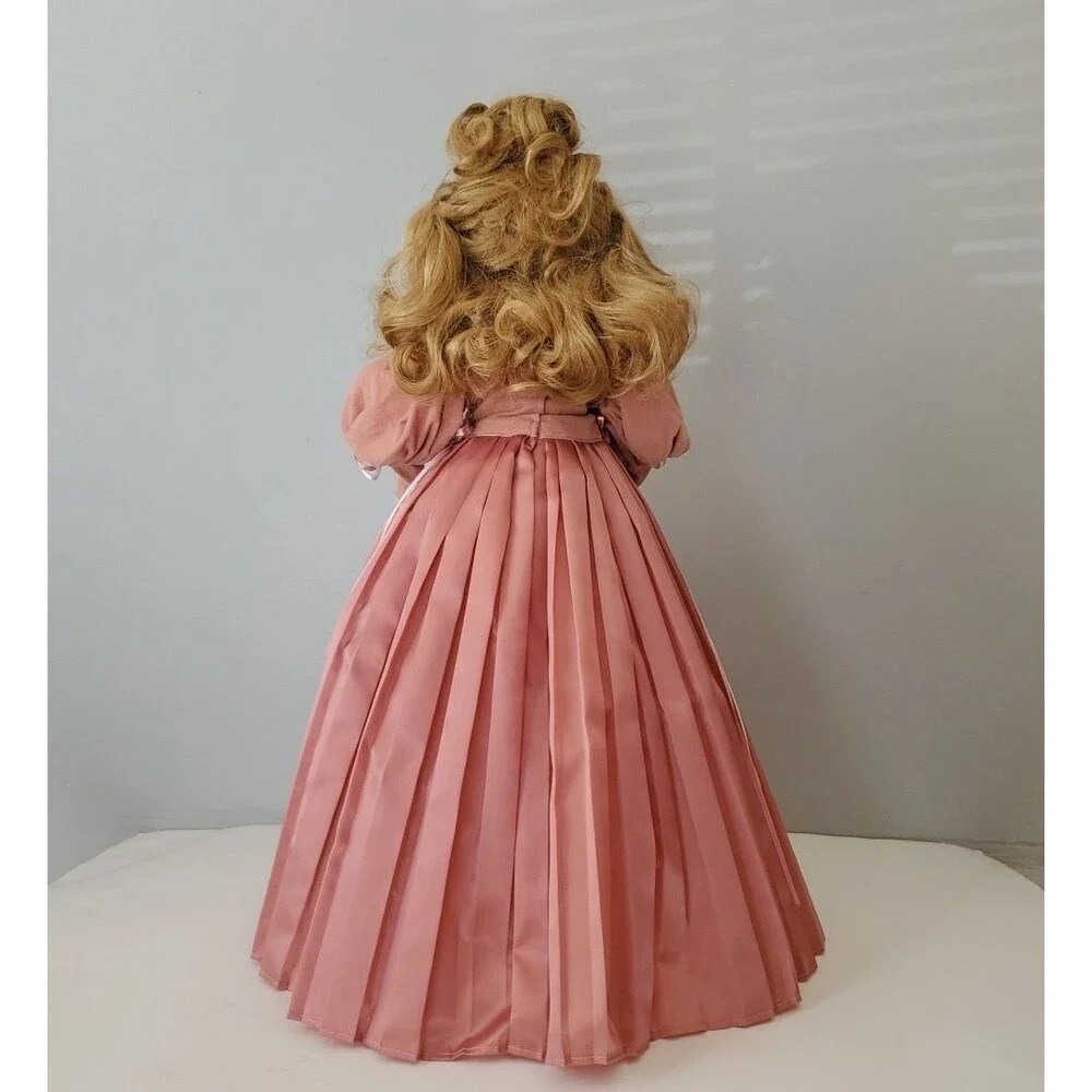 Seymour Mann Connoisseur Vintage Bethany Porcelain Doll on Stand 19 IN